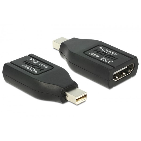 DELOCK αντάπτορας DisplayPort mini σε HDMI 65552, 1080p, μαύρος Εικόνα