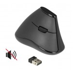 DELOCK ασύρματο vertical ποντίκι 12622 οπτικό, 5 πλήκτρα, 1000DPI, μαύρο Ποντίκια