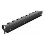DELOCK cable management 66849 για rack 19"/1U, 10x γάντζοι, μαύρο Καμπίνες - Rack