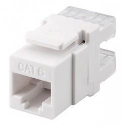 GOOBAY Keystone module RJ45 CAT 6 95740, UTP, 250MHz, λευκό Καμπίνες - Rack
