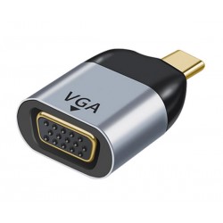 POWERTECH αντάπτορας USB-C σε VGA PTH-094, 1080p/60Hz, γκρι USB-C (Type-C)