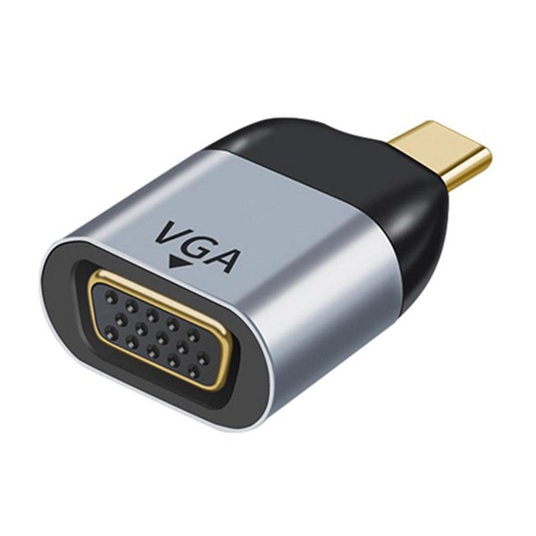 POWERTECH αντάπτορας USB-C σε VGA PTH-094, 1080p/60Hz, γκρι USB-C (Type-C)