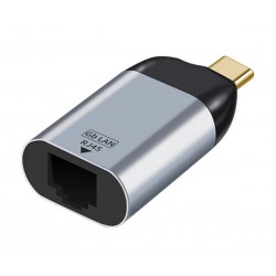 POWERTECH αντάπτορας USB-C σε RJ45 PTH-095, 1000Mbps, γκρι Κάρτες Δικτύου - USB Dongles