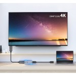 POWERTECH αντάπτορας USB-C σε DisplayPort PTH-097, 4K/60Hz, γκρι USB-C (Type-C)