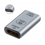 POWERTECH αντάπτορας USB-C σε DisplayPort PTH-097, 4K/60Hz, γκρι USB-C (Type-C)