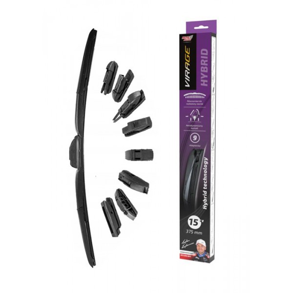 MOJE AUTO υαλοκαθαριστήρας Hybrid 92-H15, 15" (375mm), 9 αντάπτορες Αξεσουάρ Αυτοκινήτου