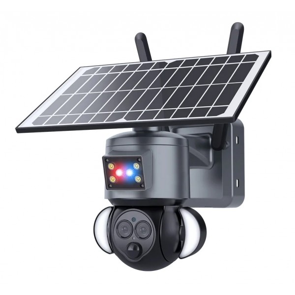 SECTEC smart ηλιακή κάμερα ST-558-6M-12X-4G-EU, προβολείς, 3MP, 4G, PTZ Smart Κάμερες