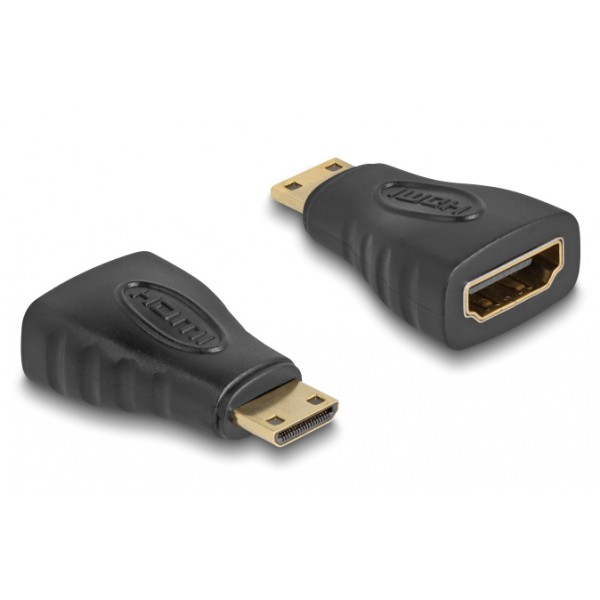 DELOCK αντάπτορας HDMI σε HDMI mini 65244, gold plated, μαύρος Εικόνα