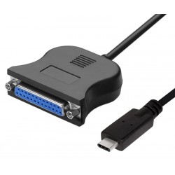 POWERTECH καλώδιο USB-C σε παράλληλη DB25 CAB-UC062, 1.8m, μαύρο USB-C (Type-C)