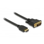 DELOCK καλώδιο HDMI σε DVI 85653, 2K/60Hz, 7.92 Gbps, 1.5m, μαύρο Εικόνα