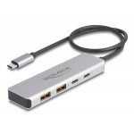 DELOCK USB-C hub 64230, 2x USB/2x USB-C θύρες, 10 Gbps, γκρι USB Hubs - Card Readers