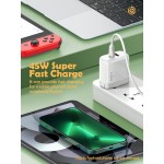 LDNIO φορτιστής τοίχου A2526C με καλώδιο, USB & USB-C, 45W PD, λευκός Φορτιστές Κινητών