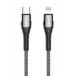 LDNIO καλώδιο Lightning σε USB-C LC111, 30W PD, 1m, γκρι USB-C (Type-C)