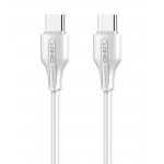 LDNIO καλώδιο USB-C σε USB-C LC121C, 65W PD, 1m, λευκό USB-C (Type-C)