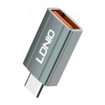 LDNIO αντάπτορας USB-C σε USB LC140, αρσενικό σε θηλυκό, γκρι USB-C (Type-C)