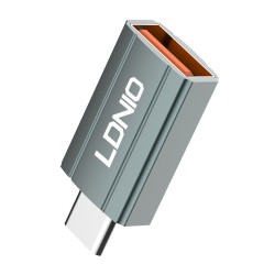 LDNIO αντάπτορας USB-C σε USB LC140, αρσενικό σε θηλυκό, γκρι USB-C (Type-C)