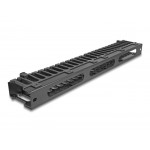 DELOCK cable management 67022 για rack 19"/1U, 3 ανοίγματα, μαύρο Καμπίνες - Rack