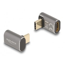 DELOCK αντάπτορας USB-C 60054, αρσενικό σε θηλυκό, 100W, 40Gbps, γκρι USB-C (Type-C)