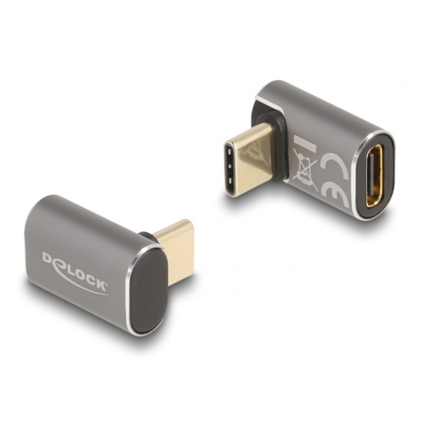 DELOCK αντάπτορας USB-C 60054, αρσενικό σε θηλυκό, 100W, 40Gbps, γκρι USB-C (Type-C)