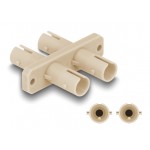 DELOCK σύνδεσμος οπτικής ίνας ST Duplex 87935, μπεζ Δίκτυο