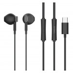 CELEBRAT earphones με μικρόφωνο D12, USB-C σύνδεση, Φ14.2mm, 1.2m, μαύρα Ακουστικά - Bluetooth