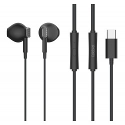 CELEBRAT earphones με μικρόφωνο D12, USB-C σύνδεση, Φ14.2mm, 1.2m, μαύρα Ακουστικά - Bluetooth