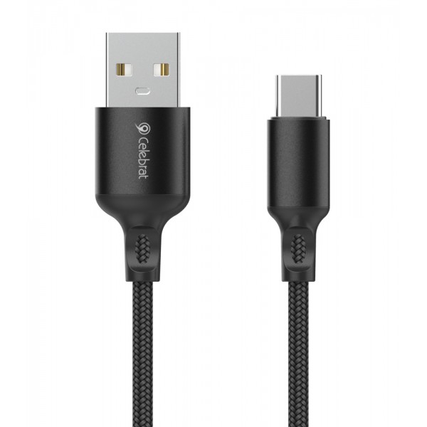 CELEBRAT καλώδιο USB-C σε USB CB-32, 3A, 1m, μαύρο USB-C (Type-C)