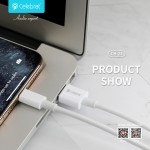 CELEBRAT καλώδιο USB-C σε USB CB-24C, 3A, 1.2m, λευκό USB-C (Type-C)