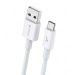 CELEBRAT καλώδιο USB-C σε USB CB-24C, 3A, 1.2m, λευκό USB-C (Type-C)