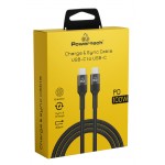 POWERTECH καλώδιο USB-C PTR-0133, PD 100W, copper, 60cm, μαύρο USB-C (Type-C)