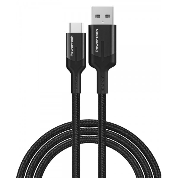 POWERTECH καλώδιο USB σε USB-C PTR-0134 PD 60W, 5Gbps, copper, 1m, μαύρο USB-C (Type-C)