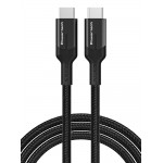 POWERTECH καλώδιο USB-C PTR-0140, PD 240W 5A, copper, 1m, μαύρο USB-C (Type-C)