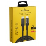 POWERTECH καλώδιο USB-C PTR-0135, PD 60W, 10Gbps, copper, 1m, μαύρο USB-C (Type-C)