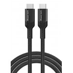 POWERTECH καλώδιο USB-C PTR-0136, PD 100W, 20Gbps, copper, 1m, μαύρο USB-C (Type-C)