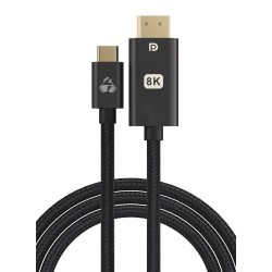 POWERTECH καλώδιο USB-C σε DisplayPort PTR-0138, 8K/120Hz, 1m, μαύρο USB-C (Type-C)