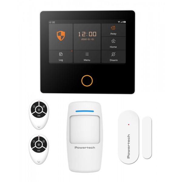 POWERTECH ασύρματο σύστημα συναγερμού PT-1125, αφής, Wi-Fi, 2G, TUYA Κεντρικοί Πίνακες