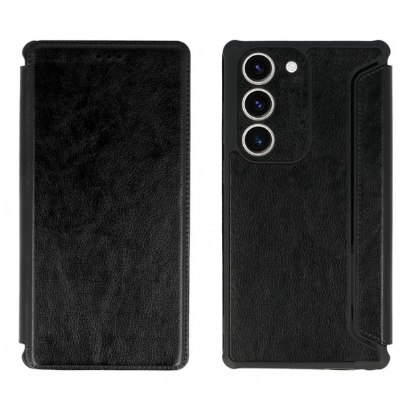 POWERTECH θήκη Razor Leather MOB-1913 για Samsung Galaxy S23 Plus, μαύρη Θήκες
