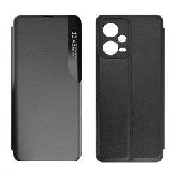 POWERTECH θήκη Smart view MOB-1918 για Xiaomi Note 12 5G/Poco X5, μαύρη Θήκες