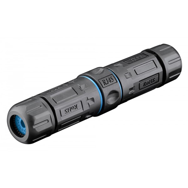 GOOBAY αδιάβροχος σύνδεσμος RJ45 Cat 6A 59582, IP68, μαύρος Διάφορα Δικτύου