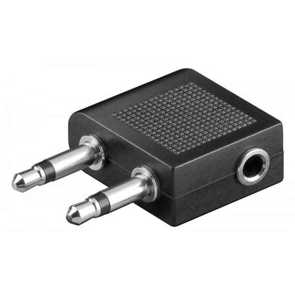GOOBAY αντάπτορας 2x 3.5mm 2-pin σε 3.5 mm 3-pin 61004, μαύρο Ήχος