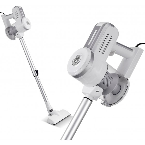 BRUNO ηλεκτρική σκούπα 2 σε 1 BRN-0133, 600W, λευκή-ασημί Σιδέρωμα & Καθάρισμα