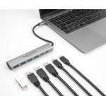 DELOCK USB hub 64232, 6x θυρών, 10Gbps, USB-C σύνδεση, γκρι USB Hubs - Card Readers