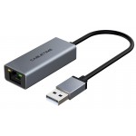 CABLETIME αντάπτορας USB 2.0 σε RJ45 AML100, 100Mbps, 0.15m, γκρι Κάρτες Δικτύου - USB Dongles