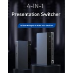 CABLETIME multi-port switch CT-PS41-GB1 σε HDMI, 4 σε 1, 4K/60Hz, γκρι Αξεσουάρ Εικόνας