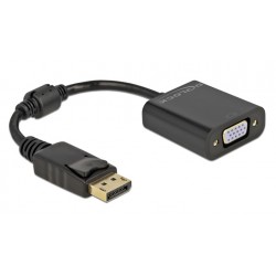 DELOCK αντάπτορας DisplayPort σε VGA 61006, 1920x1200p, passive, μαύρος Εικόνα