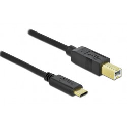 DELOCK καλώδιο USB-C σε USB Type B 83328, 0.5m, μαύρο USB-C (Type-C)