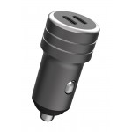 POWERTECH φορτιστής αυτοκινήτου PT-1149, 2x USB-C, 100W PD, γκρι Φορτιστές Κινητών