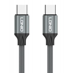 LDNIO καλώδιο USB-C σε USB-C LC441C, 65W PD, 1m, γκρι USB-C (Type-C)