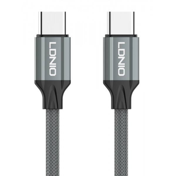 LDNIO καλώδιο USB-C σε USB-C LC441C, 65W PD, 1m, γκρι USB-C (Type-C)