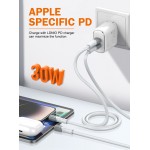 LDNIO καλώδιο Lightning σε USB-C LC601I, 30W PD, 1m, γκρι USB-C (Type-C)